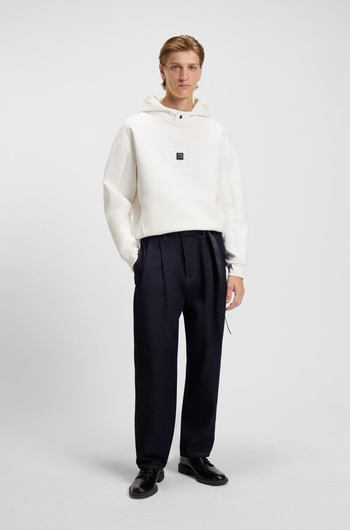 Interlock hoodie with stacked logos Product Image