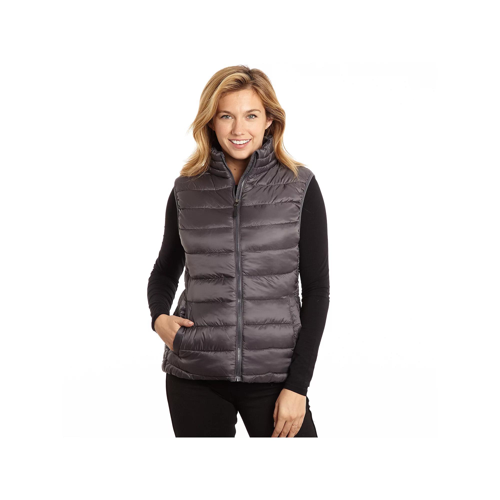 Womens Excelled Excelled Women's Plus Polyester Puffer Vest,  Product Image