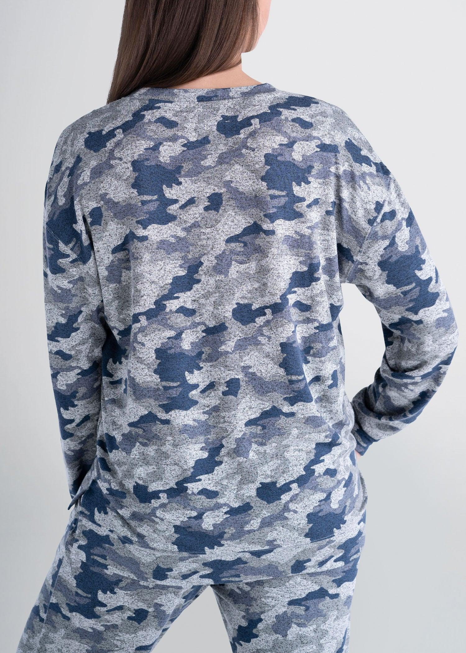 Women's Tall COZY Lounge Crewneck in Camo Product Image