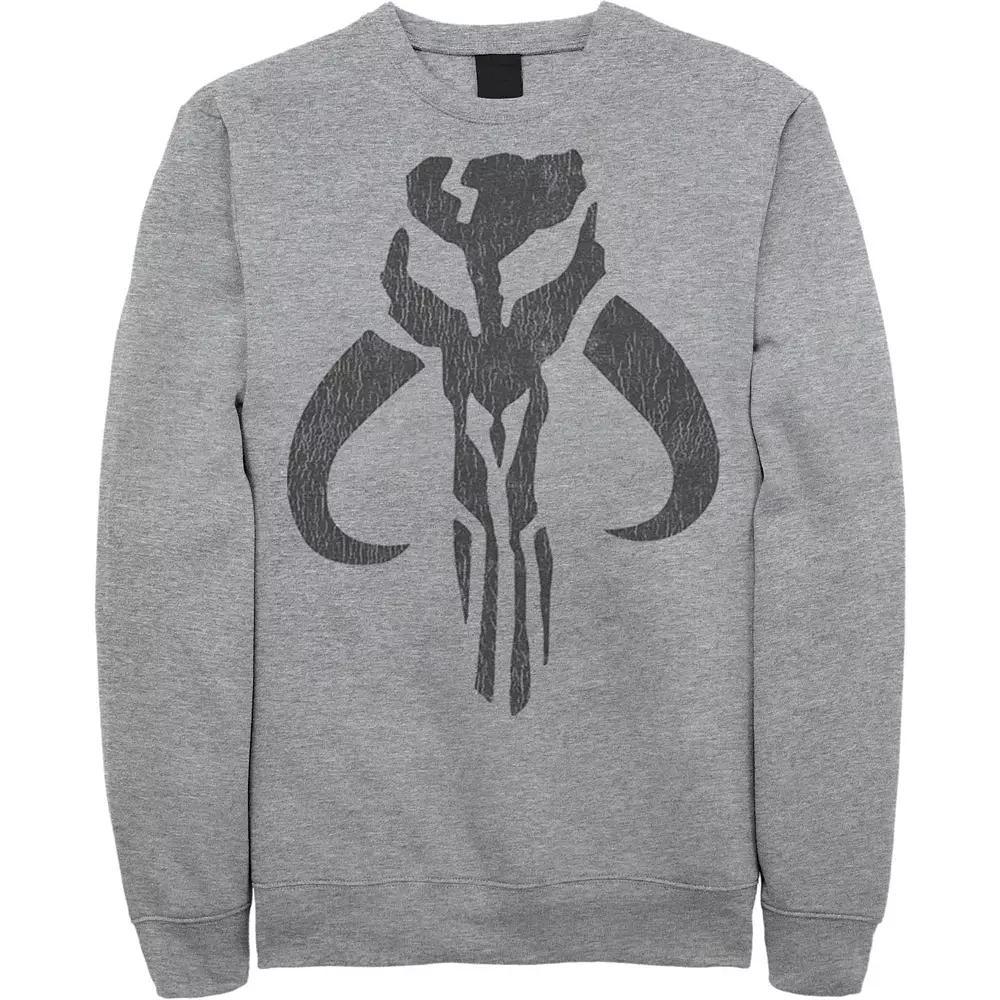 Men's Star Wars Mando Symbol Sweatshirt, Size: 3XL, Athletic Grey Product Image