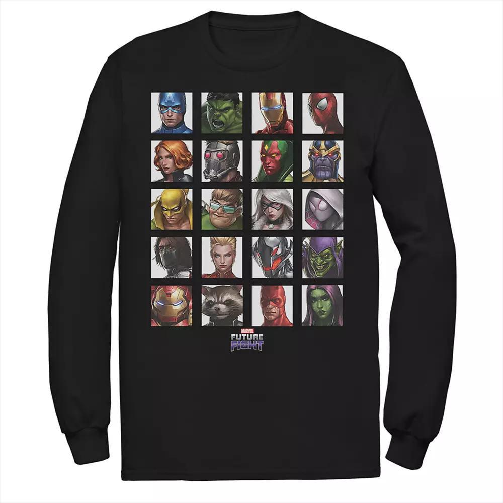 Men's Marvel Future Fight Color Portrait Line-Up Graphic Tee, Size: Small, Black Product Image