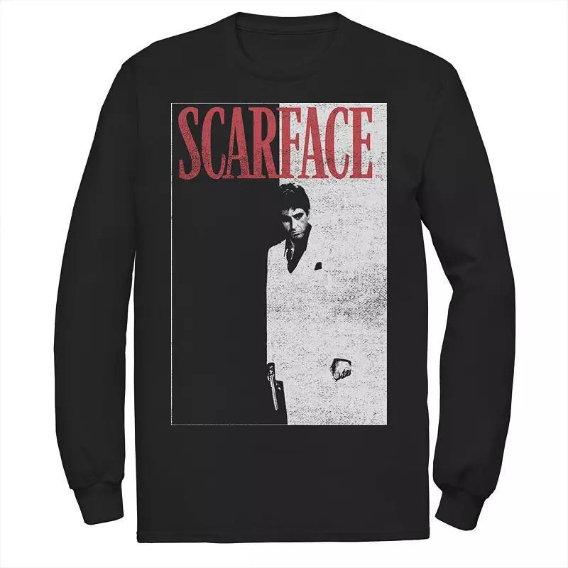 Men's Scarface Distressed Movie Poster Photo Tee, Size: Small, Black Product Image