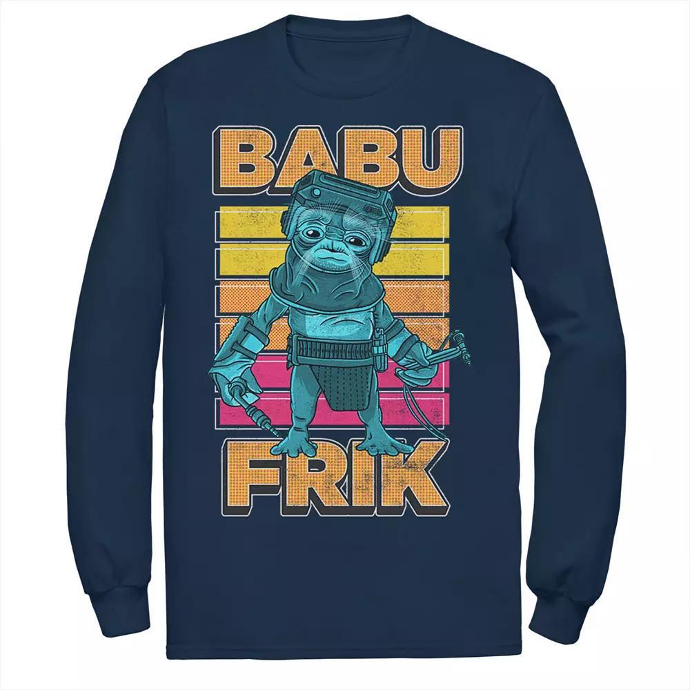 Men's Star Wars The Rise Of Skywalker Babu Frik Pop Art Portrait Tee, Size: Small, Blue Product Image