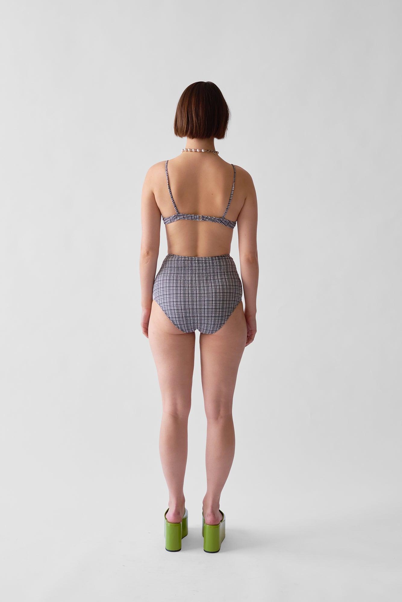 Neve Bikini Bottom - Graphic Gingham Product Image