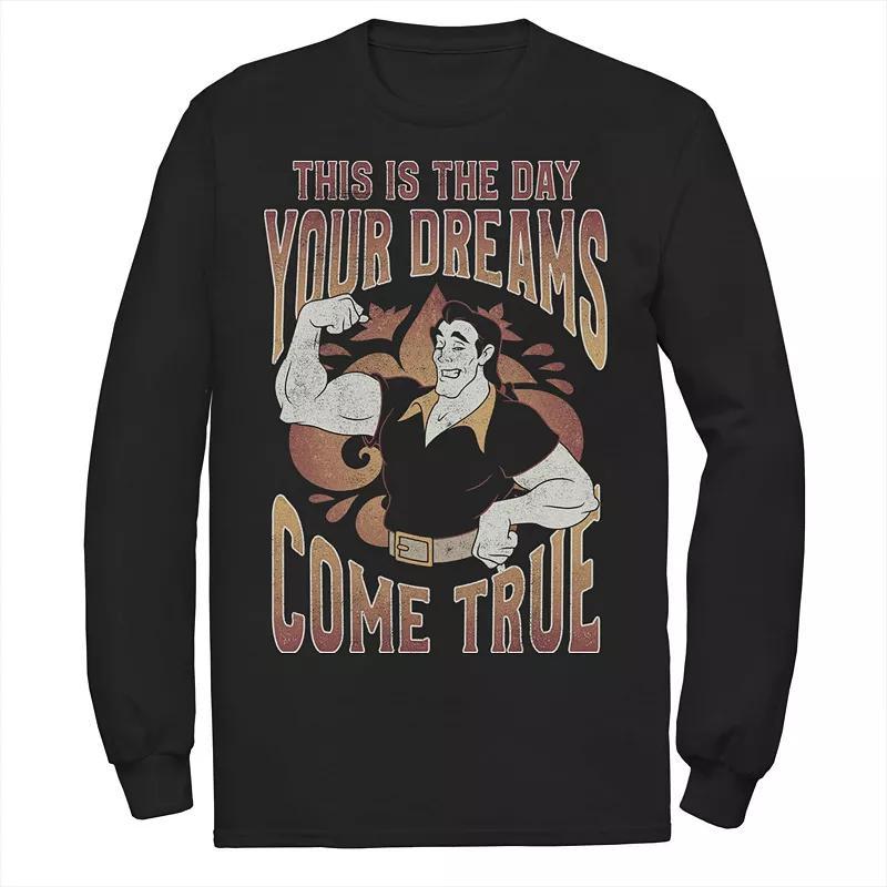 Disney's Villains Beauty & the Beast Gaston Men's The Day Your Dreams Come True Long Sleeve Tee, Size: Small, Black Product Image