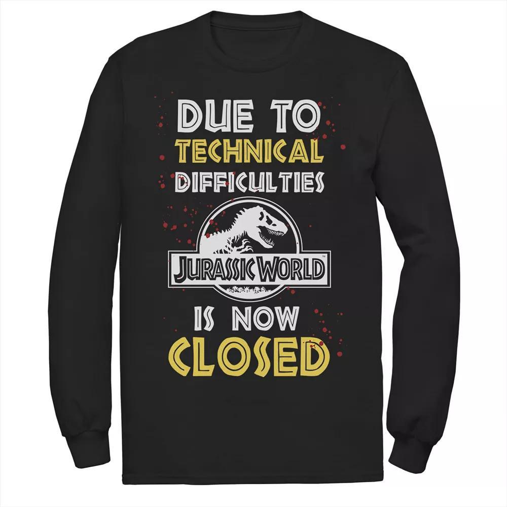 Men's Jurassic World The Park Is Closed Sign Tee, Size: XXL, Blue Product Image