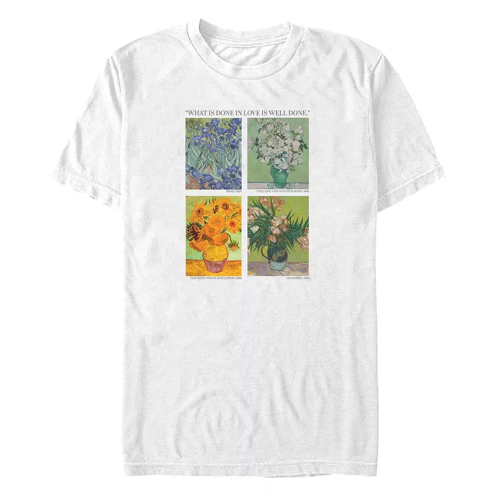 Big & Tall Van Gogh Flower Paintings Graphic Tee, Men's,  Product Image