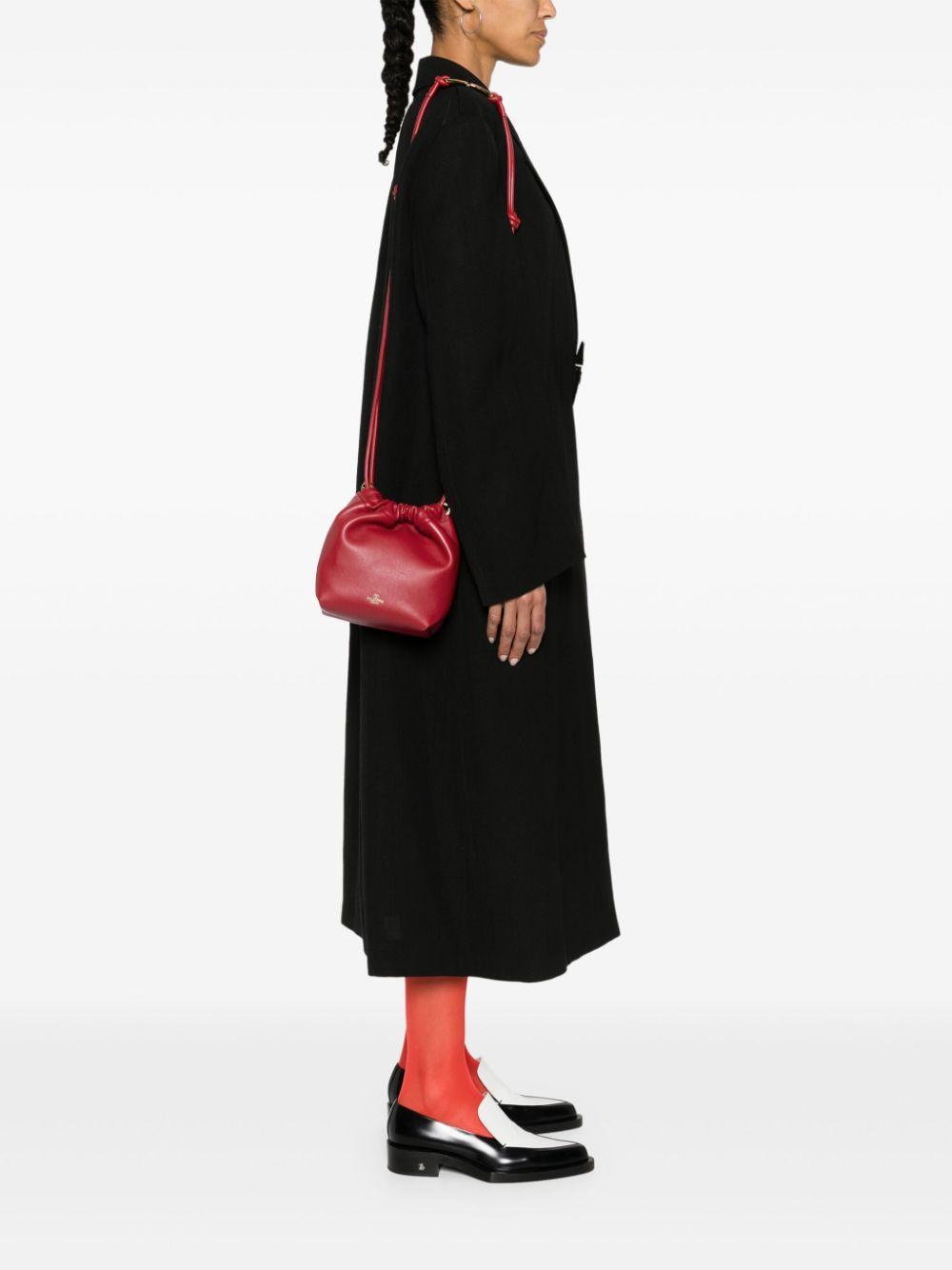 VALENTINO GARAVANI Valentino Vlogo Pouf Drawstring Mini Bucket Bag In Red Product Image