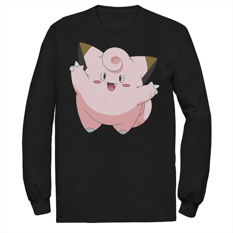 Big & Tall Pokmon Happy Big Hug Clefairy Long Sleeve Tee, Mens Product Image