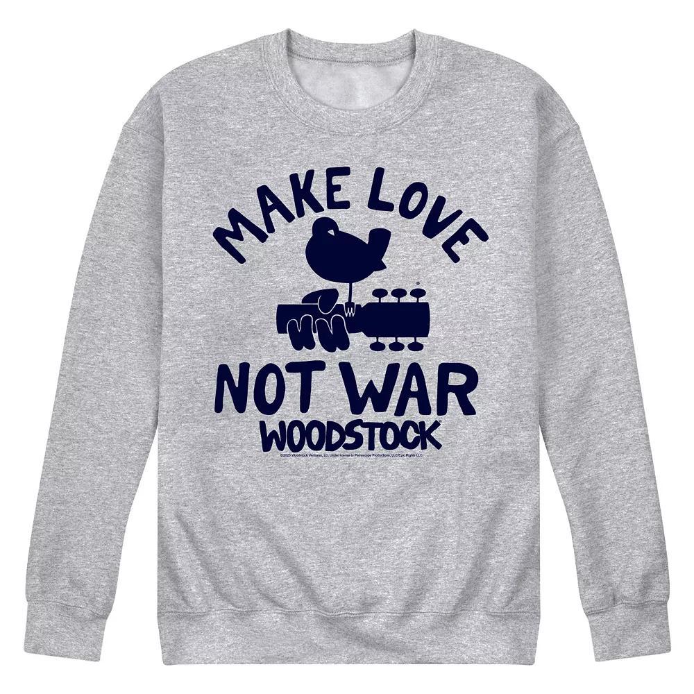 Men's Woodstock Make Love Not War Graphic Fleece,  Product Image