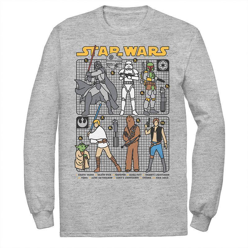 Men's Star Wars Crew Characters Darth Vader Han Solo Master Yoda Luke Skywalker Tee,  Product Image