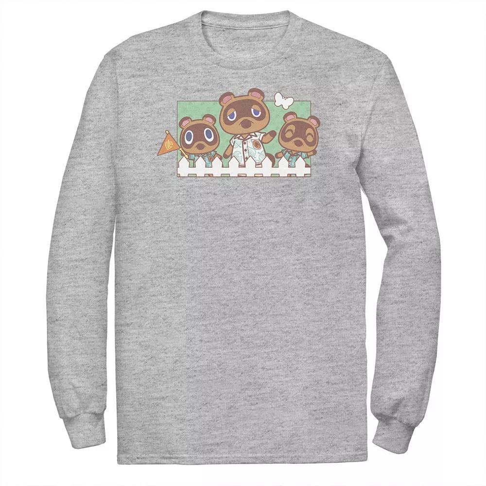Big & Tall Nintendo Animal Crossing New Horizons Nook Family Portrait Tee, Men's, Size: Large Tall, Athletic Grey Product Image