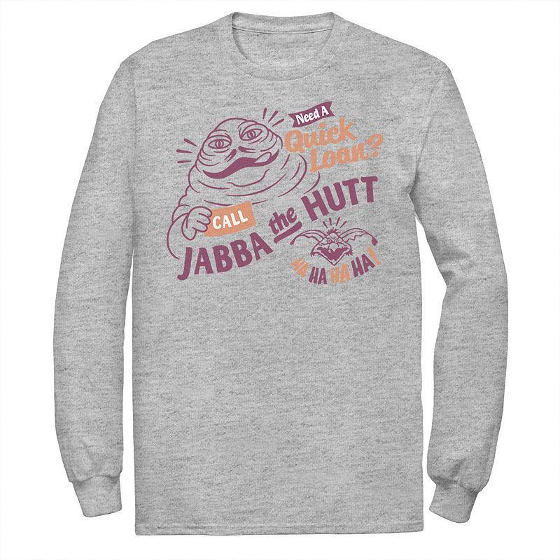 Mens Star Wars Jabba The Hutt Need A Quick Loan Tee Athletic Grey Product Image