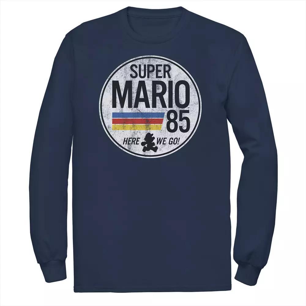 Big & Tall Super Mario Retro Distressed Logo Tee, Men's,  Product Image