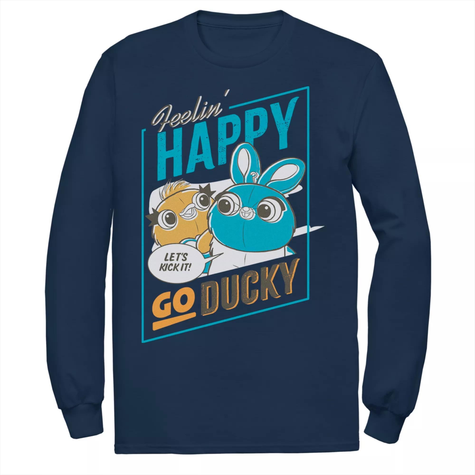 Men's Disney/Pixar Toy Story Happy Go Ducky Tee, Size: Small, Blue Product Image