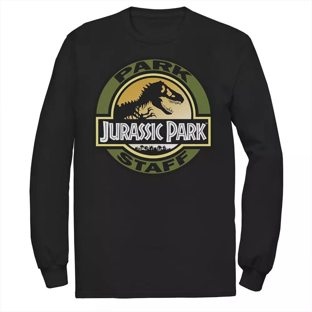 Men's Jurassic Park Staff Icon T-Rex Skeleton Long Sleeve Tee,  Product Image