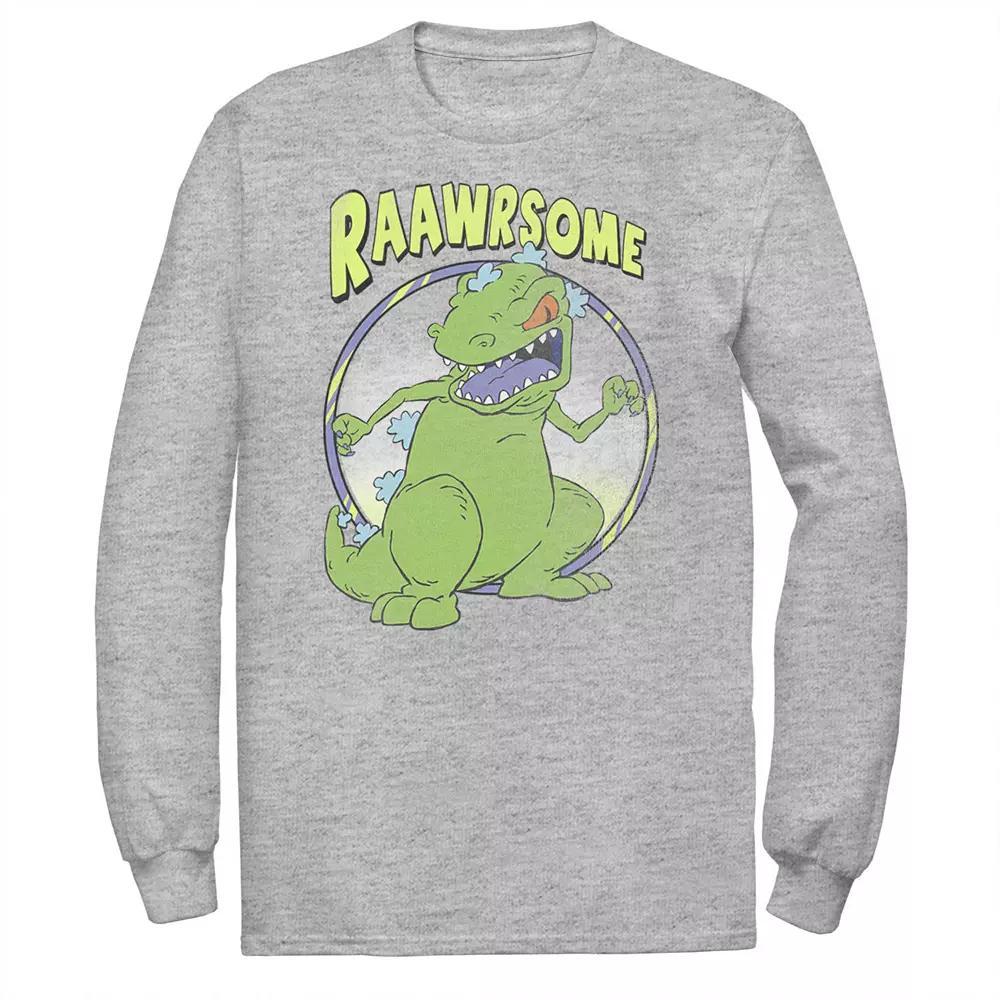 Big & Tall Nickelodeon Rugrats Reptar "Raawrsome" Circle Portrait Tee, Men's, Size: 4XLT, Athletic Grey Product Image