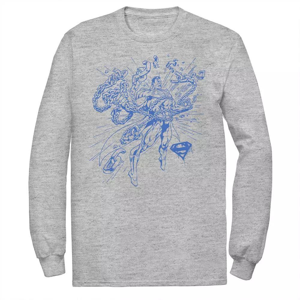 Men's DC Comics Superman Break Chains Outlined Comic Poster Tee,  Product Image