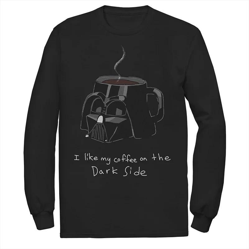 Disney's Star Wars Men's Darth Vader Mug I Like My Coffee On The Dark Side Long Sleeve Tee,  Product Image