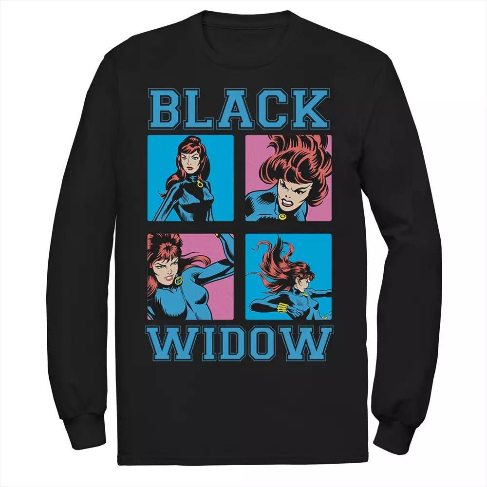 Men's Marvel Black Widow Classic Retro Comic Boxed Up Action Shot Tee, Size: 3XL Product Image