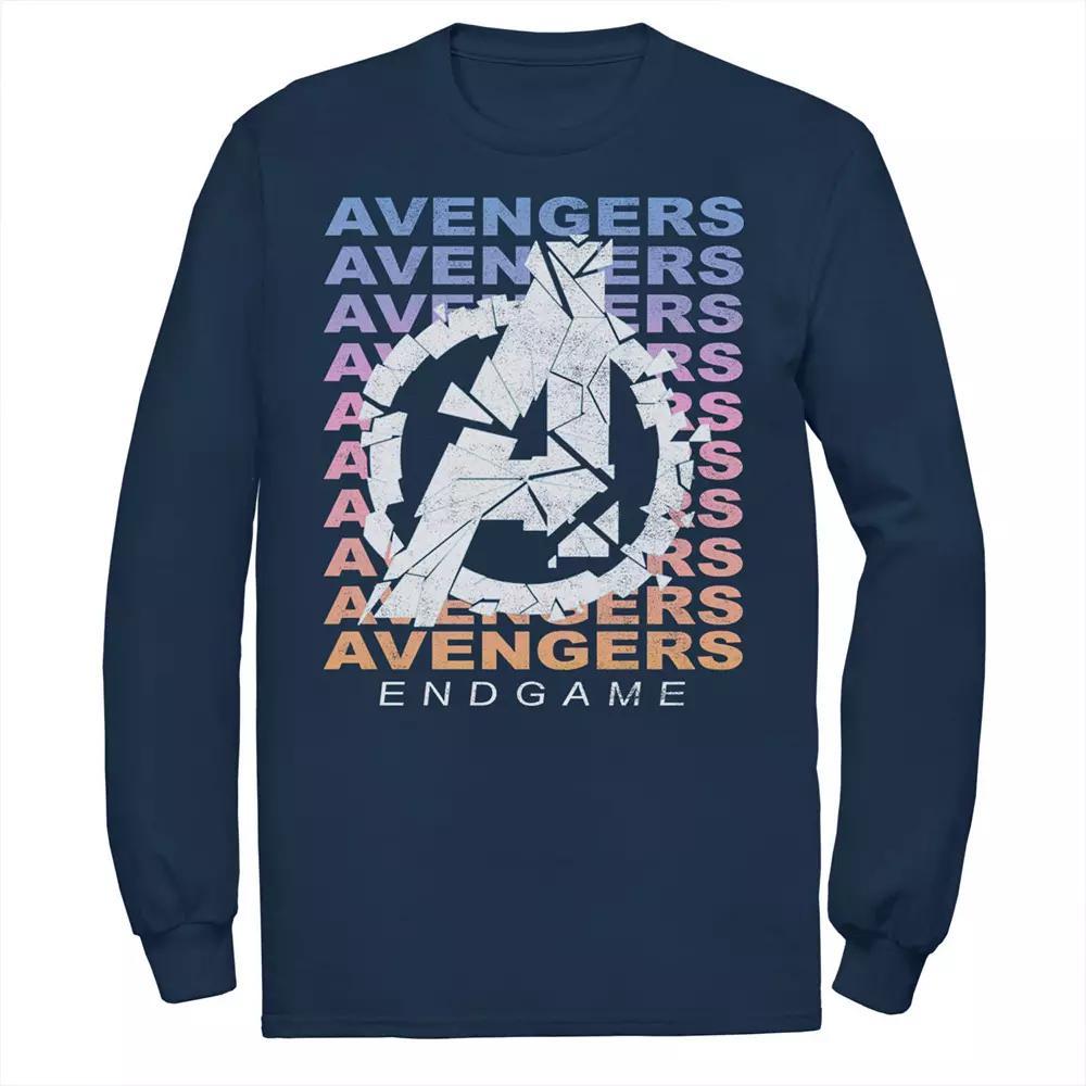 Men's Marvel Avengers: Endgame Gradient Logo Shatter Tee, Size: 3XL, Blue Product Image