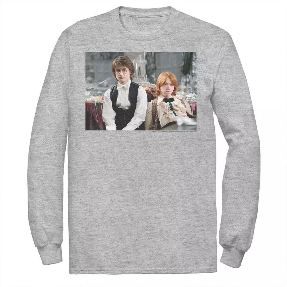 Men's Goblet Of Fire Harry And Ron Photo Real Tee, Size: XL, Athletic Grey Product Image