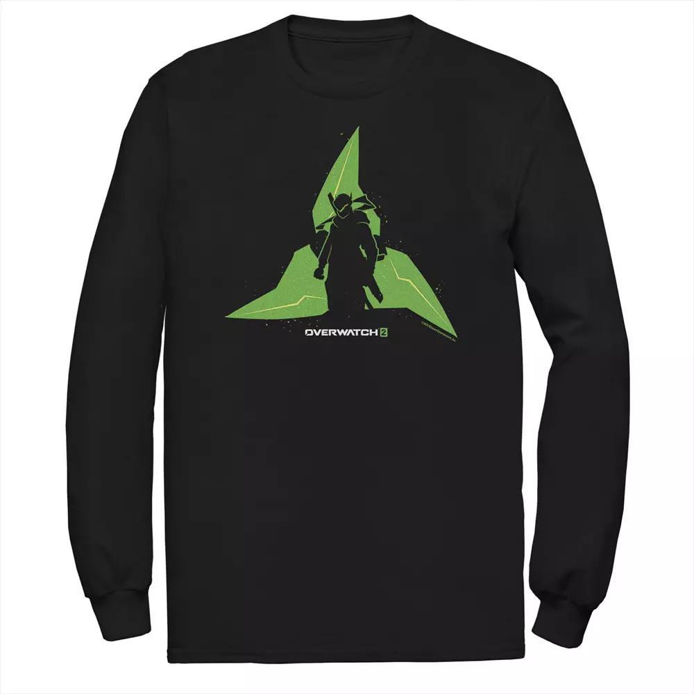 Big & Tall Overwatch 2 Genji Shuriken Silhouette Long Sleeve Graphic Tee, Men's,  Product Image
