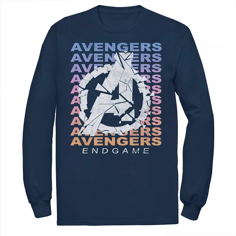 Men's Marvel Avengers: Endgame Gradient Logo Shatter Tee, Size: 3XL, Blue Product Image