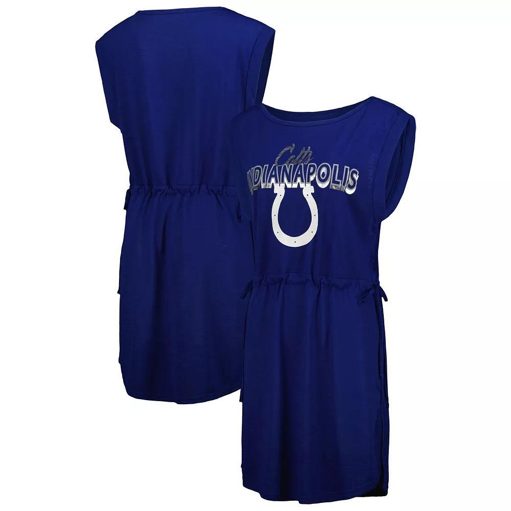 Women's G-III 4Her by Carl Banks Royal Indianapolis Colts G.O.A.T. Swimsuit Cover-Up, Size: Large, Blue Product Image