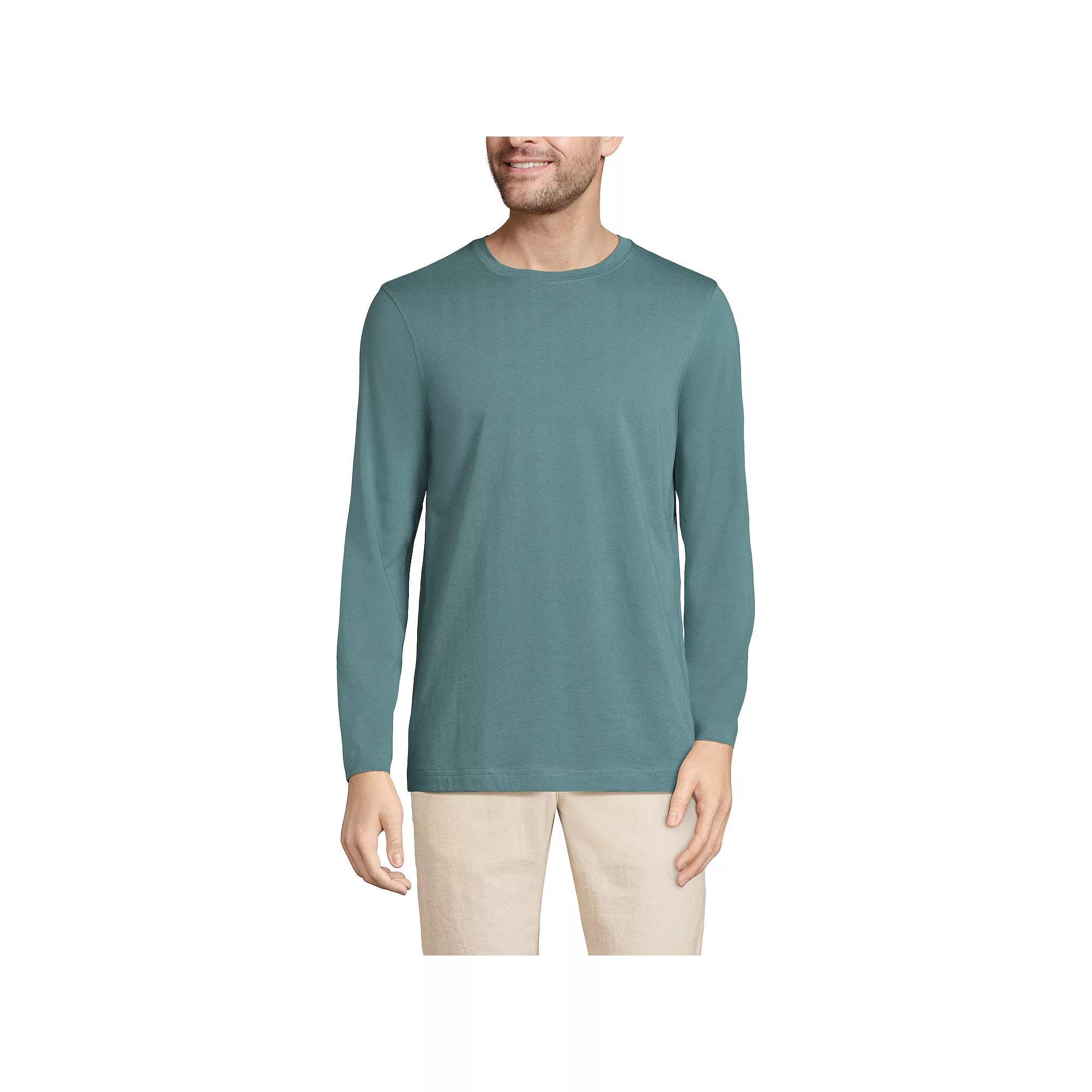 Big & Tall Lands' End Supima Crewneck Tee, Men's,  Product Image