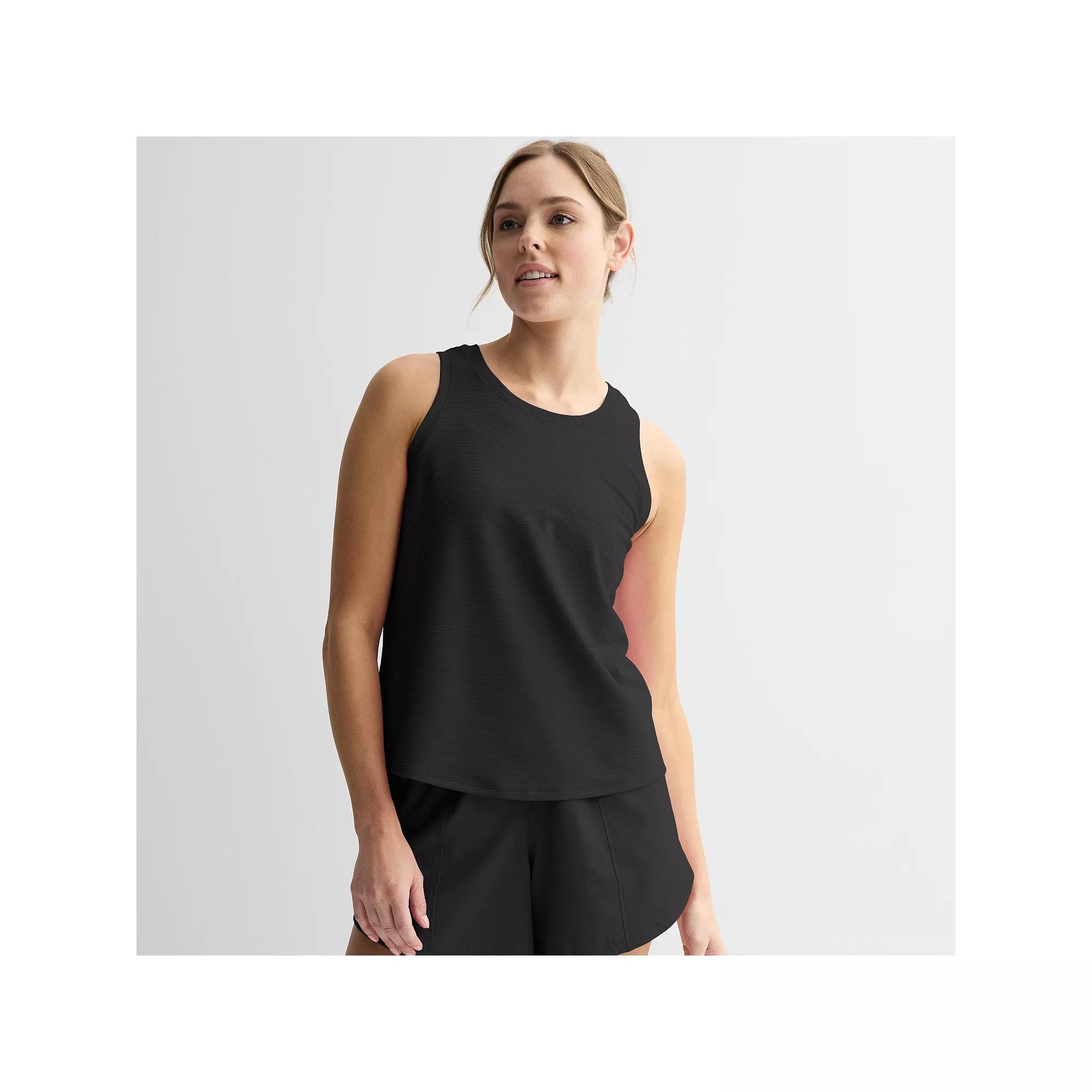 Women's Tek Gear® Rib Easy Tank Top, Size: XS, Mineral Black Product Image