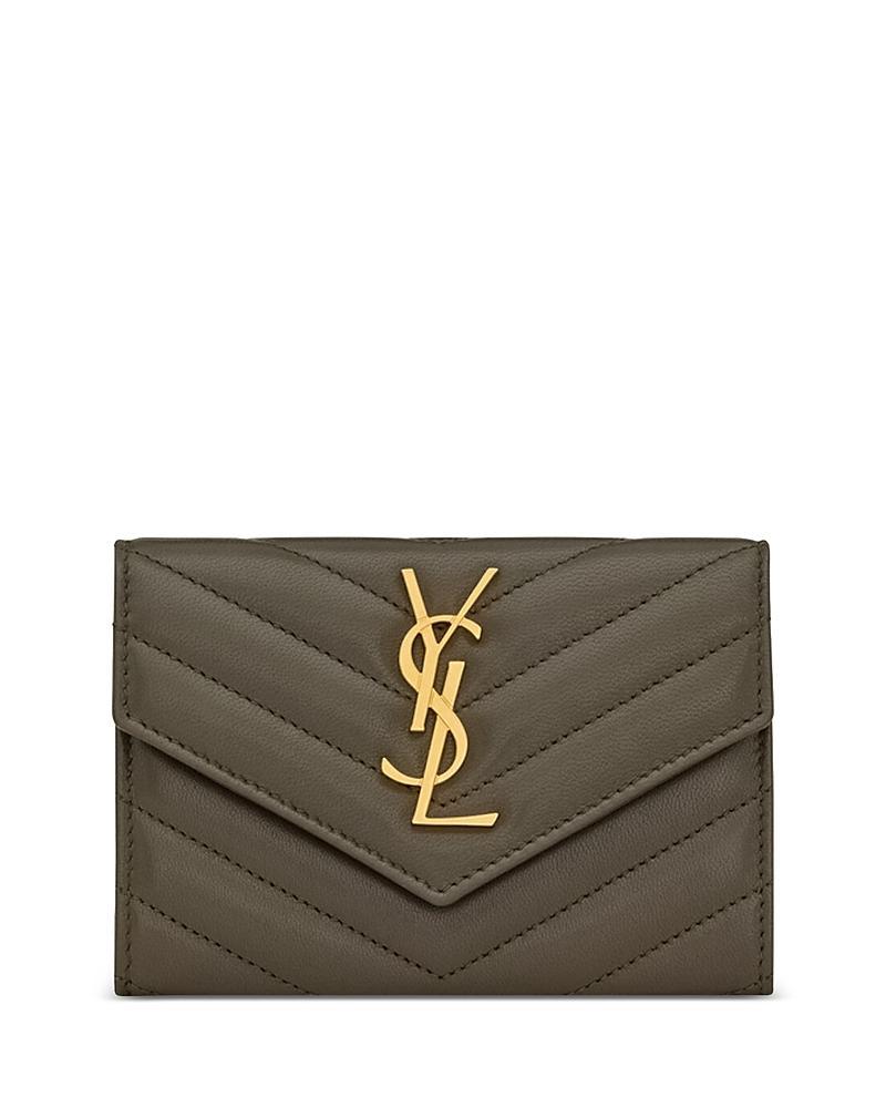 Saint Laurent Cassandre Matelasse Small Envelope Wallet in Lambskin Product Image