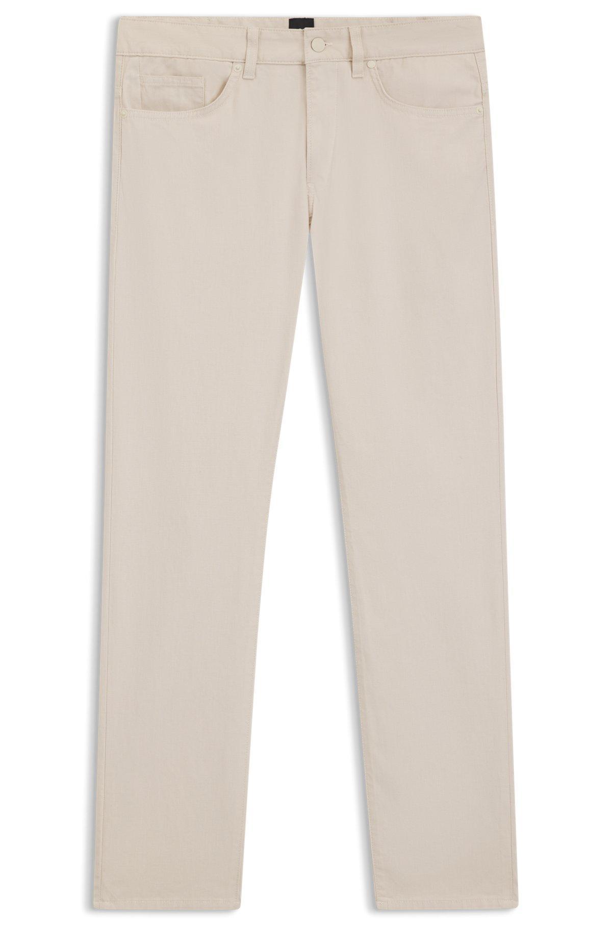 Delaware slim-fit trousers in patterned stretch cotton Product Image