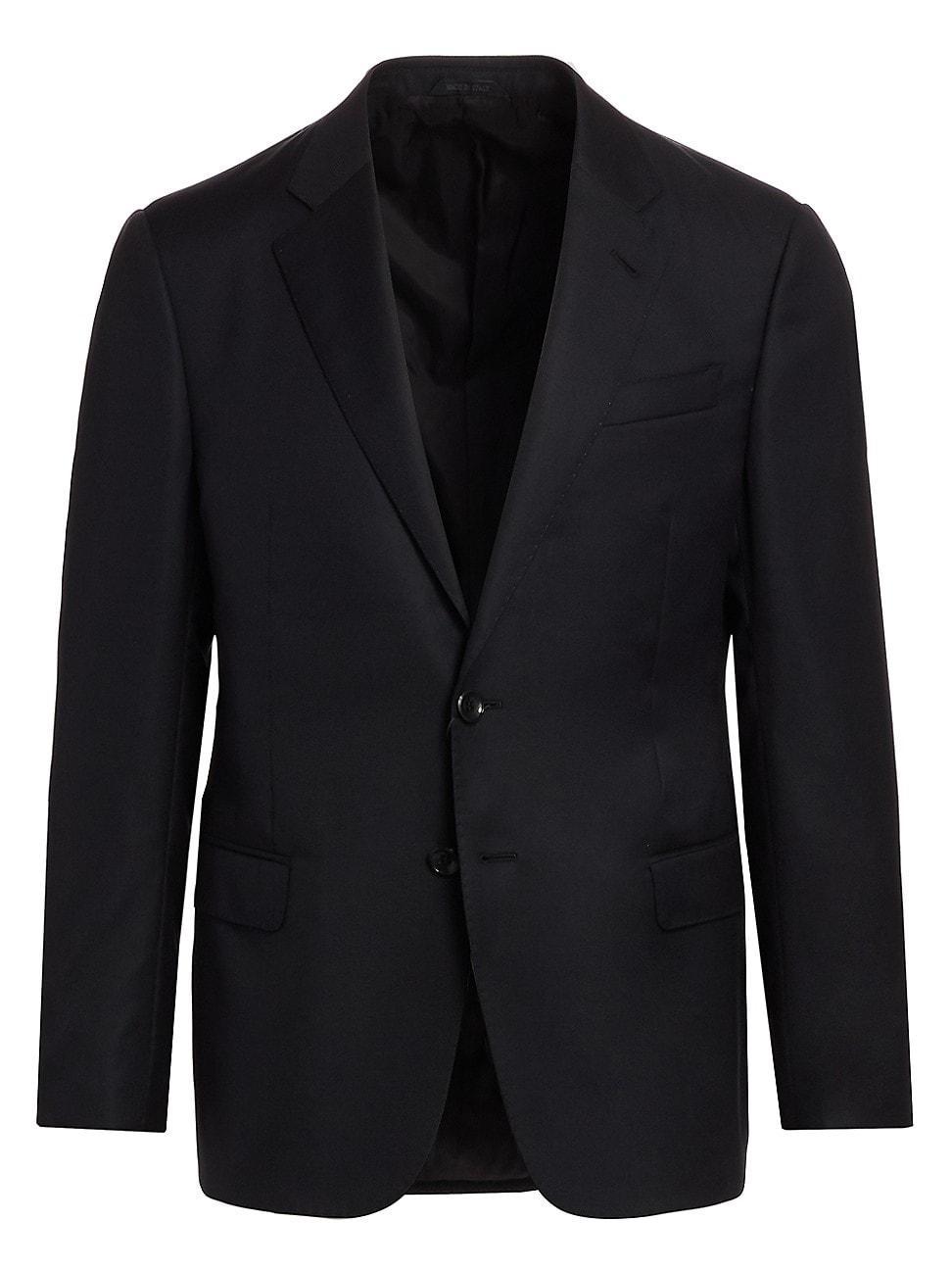 Mens Soft Basic Wool Two-Button Slim-Fit Blazer Product Image
