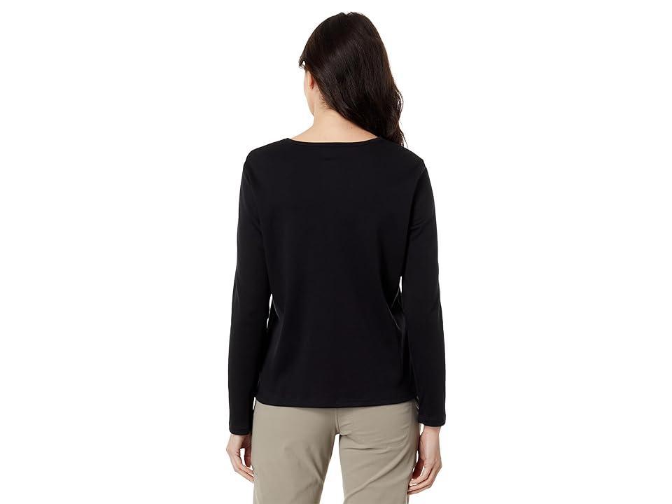 L.L.Bean Pima Crew Neck Long Sleeve Women's Clothing Product Image