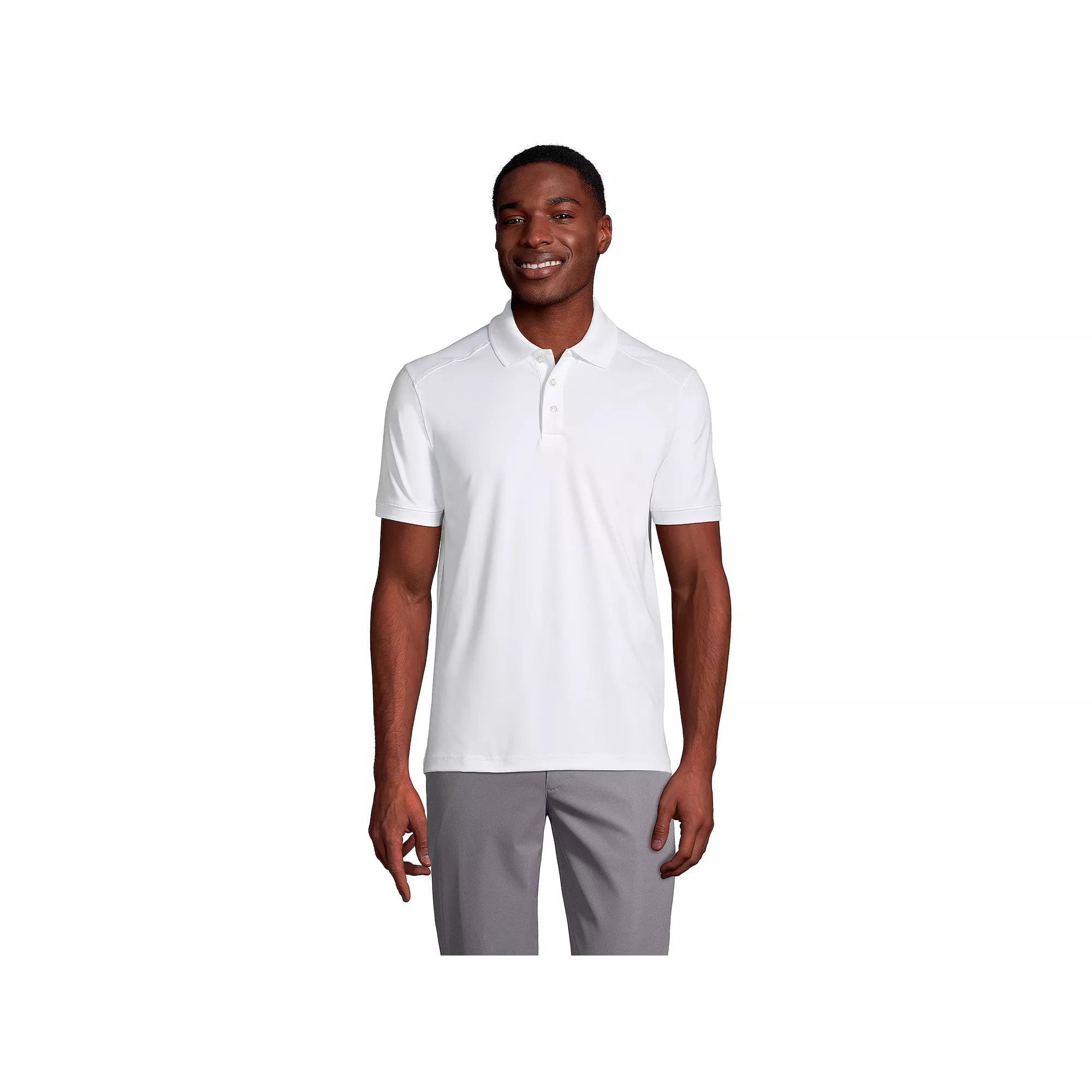 Men's Lands' End Short Sleeve Rapid Dry UPF 50 Polo Shirt,  Product Image