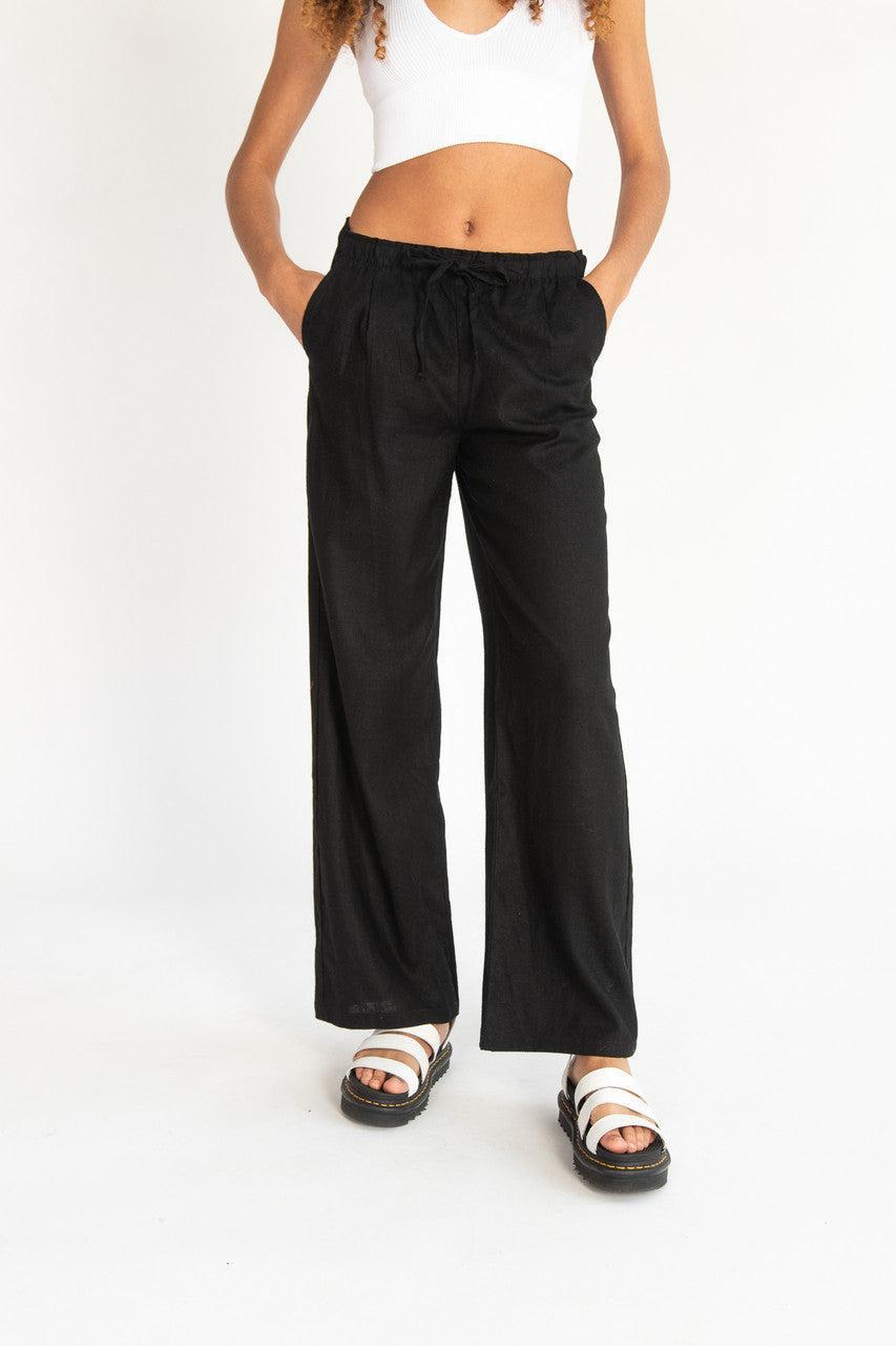 Linen Drawstring Pants Product Image