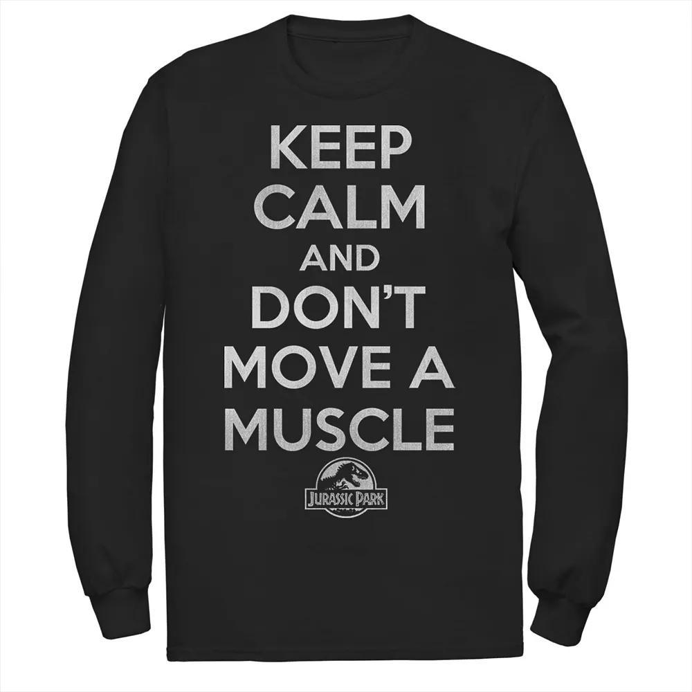 Men's Jurassic Park Keep Calm & Don't Move Long Sleeve Tee,  Product Image