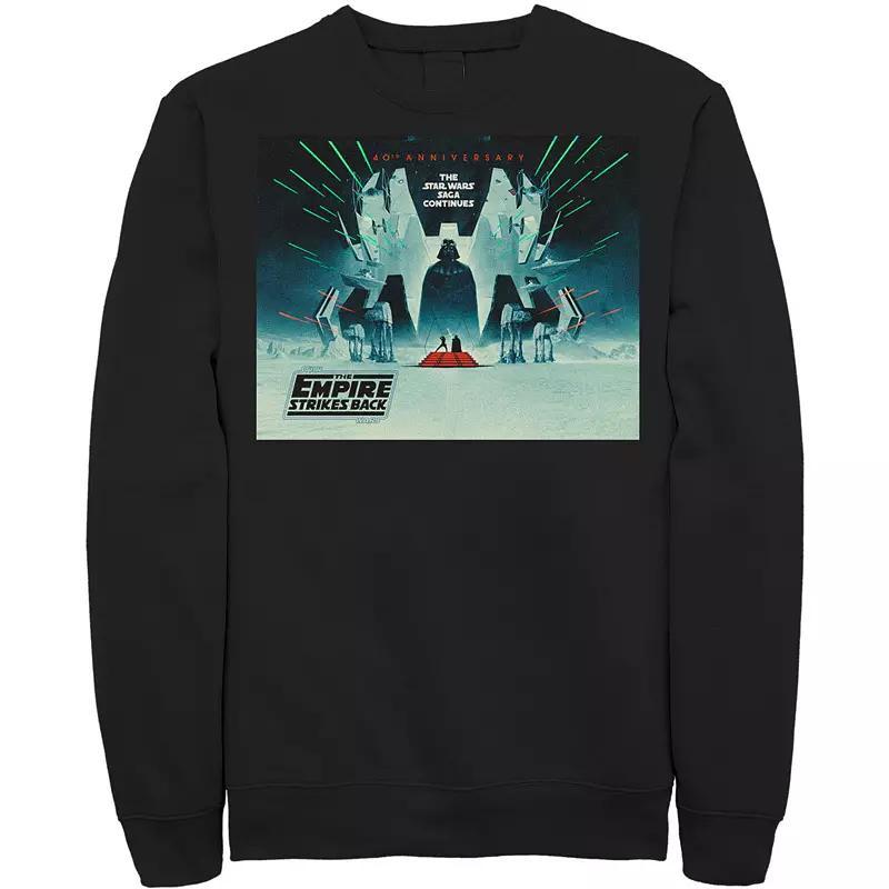 Mens Star Wars: The Empire Strikes Back 40th Anniversary Poster Sweatshirt Grey Heather Product Image