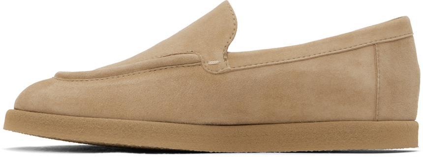 MAX MARA Beige Goat Leather Loafers In 003 Beige Product Image