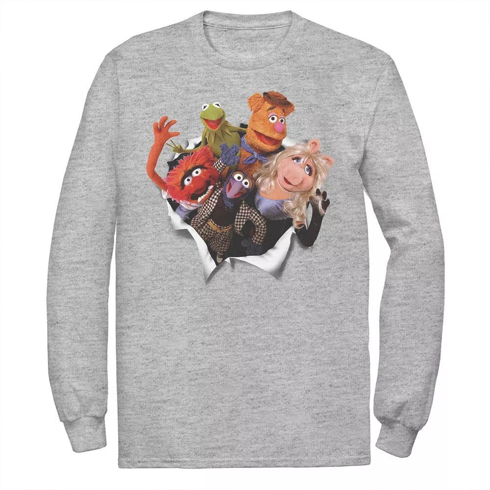 Disney's The Muppets Group Shot Breakthrough Men's Tee, Size: Small, Athletic Grey Product Image