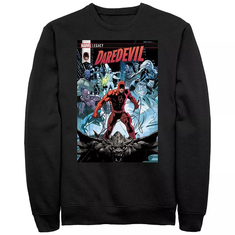 Men's Daredevil Comic Book Cover Graphic Fleece, Size: Large, Black Product Image