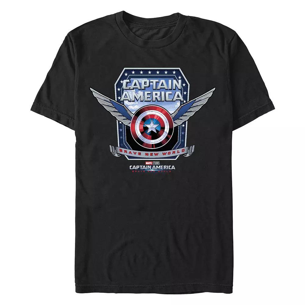 Men's Marvel Captain America Brave New World Shield With Wings Graphic Tee,  Product Image