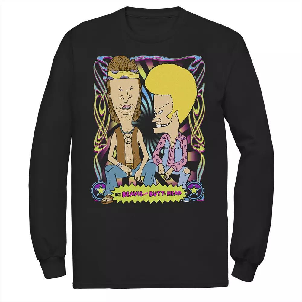 Men's Beavis And Butt-Head 70's Style Poster Logo Tee,  Product Image