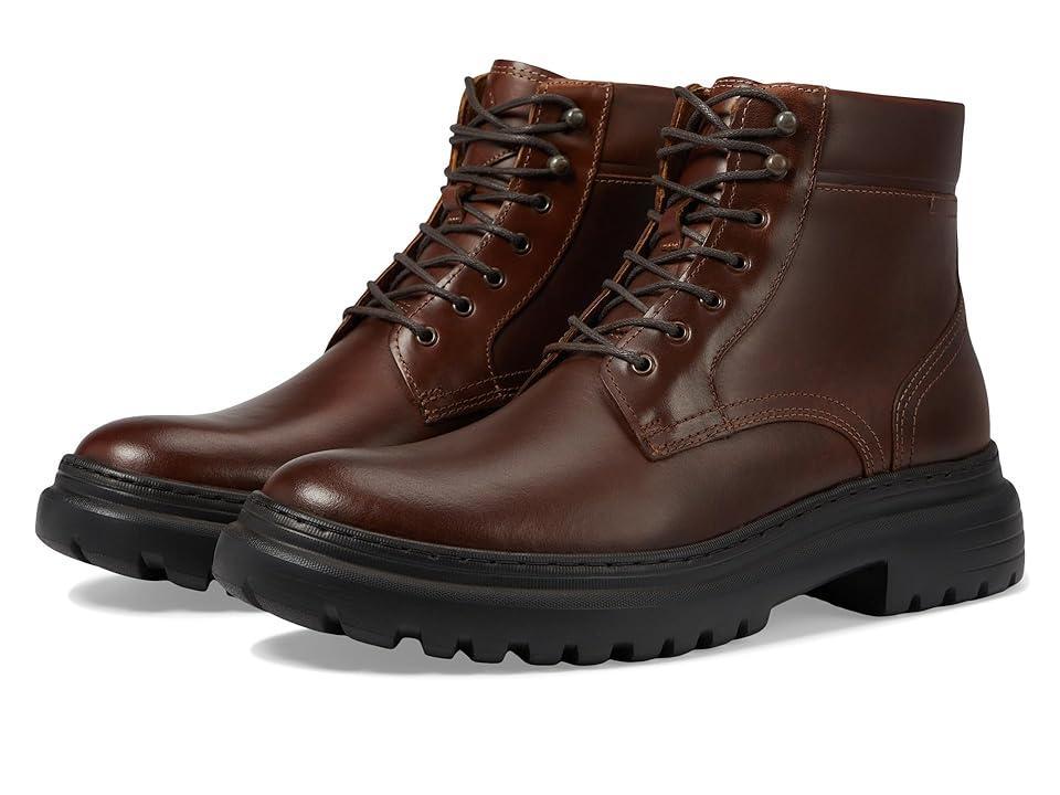 Johnston & Murphy Kelton Plain Toe Boot (Mahogany Full Grain) Men's Boots Product Image