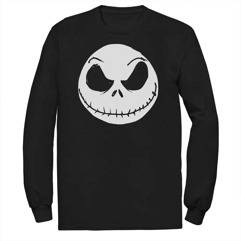 Disney's The Nightmare Before Christmas Big & Tall Jack Skellington Face Long Sleeve Graphic Tee, Men's,  Product Image