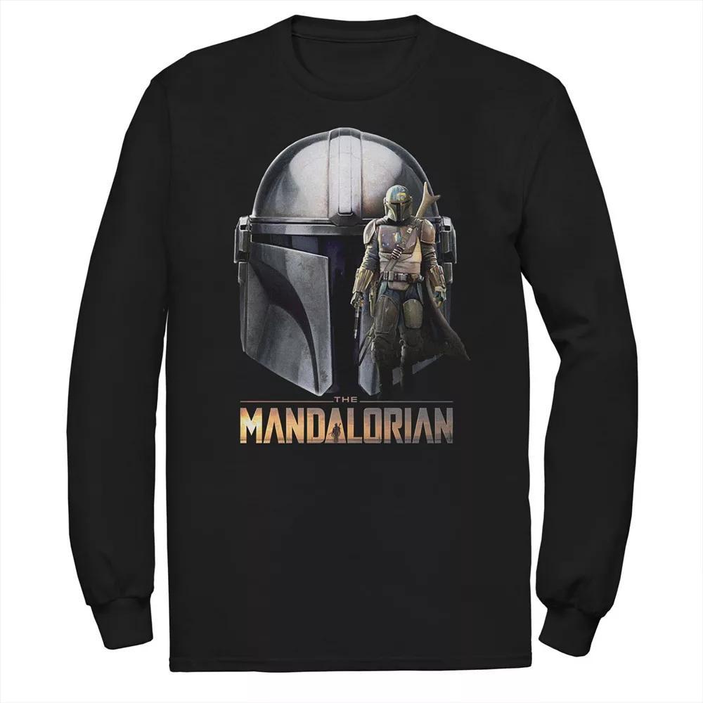 Men's Star Wars The Mandalorian Helmet Portrait Mashup Tee,  Product Image