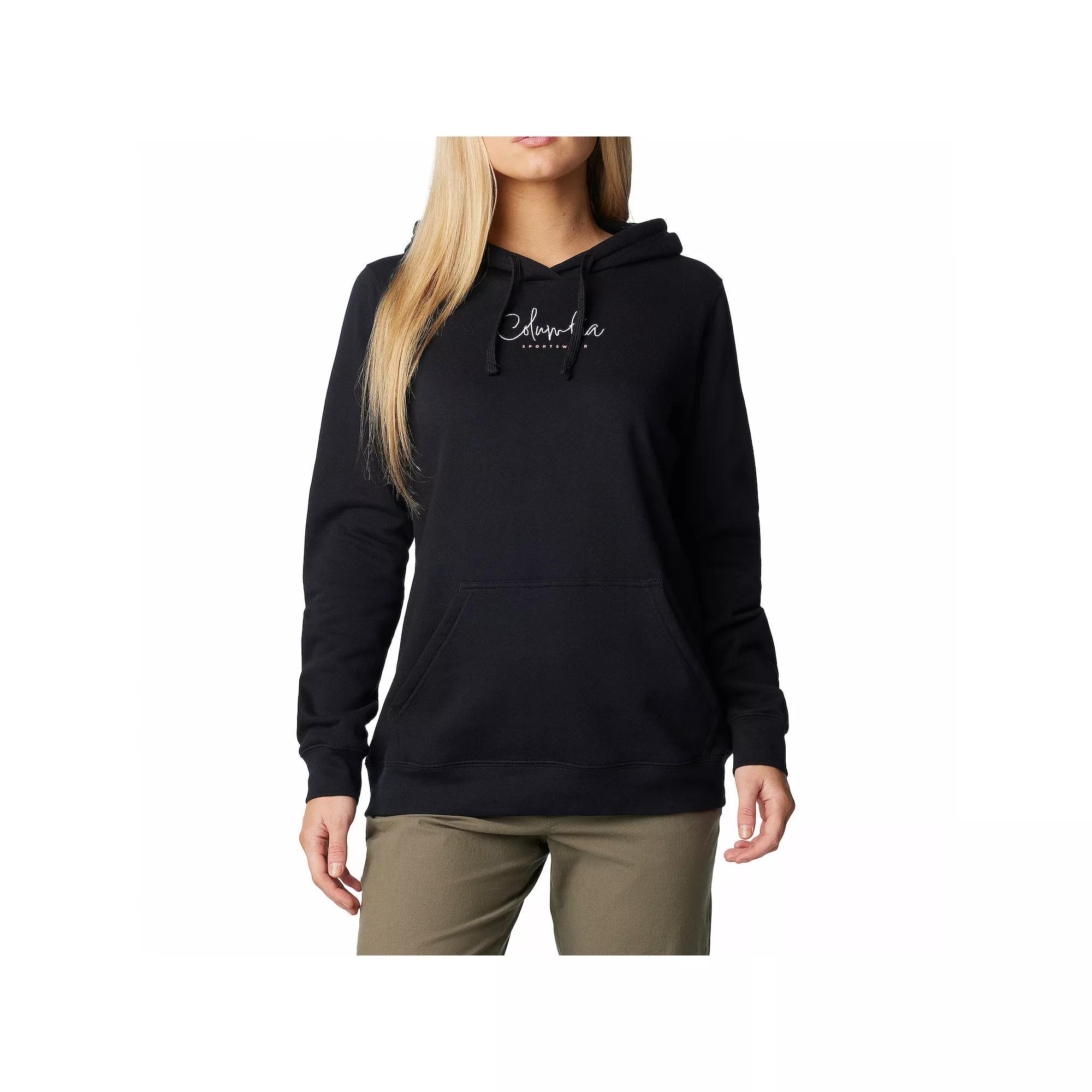 Women's Columbia Trek Graphic Pullover Hoodie, Size: Large, Black Product Image