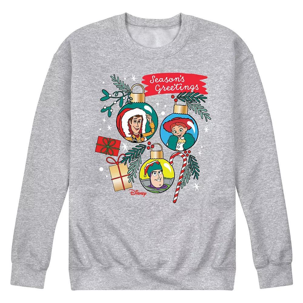 Disney / Pixar's Toy Story 4 Men's Seasons Greetings Fleece Sweatshirt, Size: Large, Gray Product Image