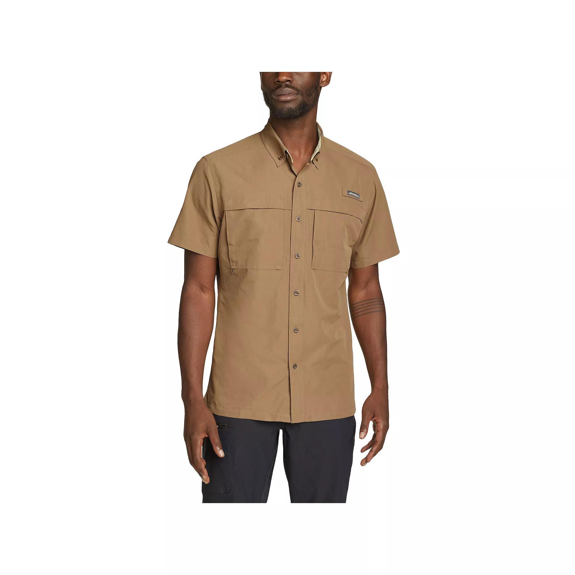 Big & Tall Eddie Bauer Ripstop Guide Short Sleeve Button Down Shirt, Men's,  Product Image